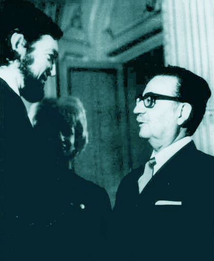 Cort�zar con Salvador Allende